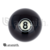 Aramith BLACK Replacement Ball – #8 | Golden Break Billiards